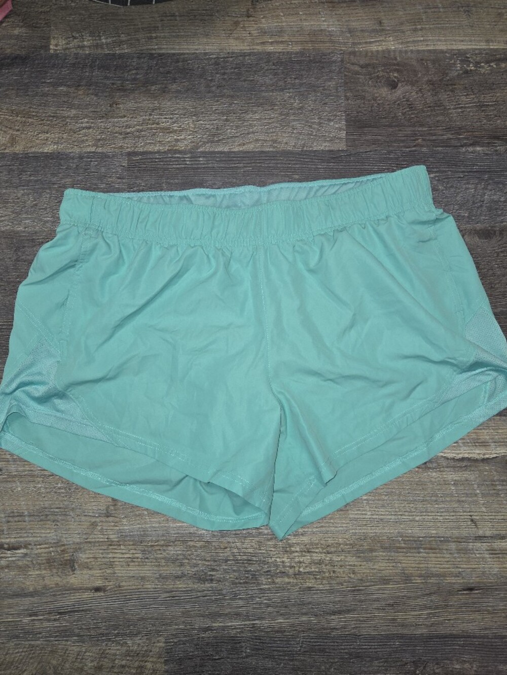 Athletic Works Aqua Blue Elastic Waist Quick Dry Summer Swim Shorts - Picture 4 of 10